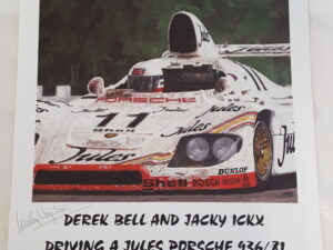 1981 Lemans Poster 4 Autographs