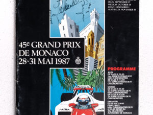 1987 Monaco Grand Prix Autographed Program