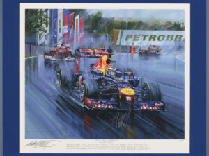 Framed Triple World Champion Signed by Vettel - Nicholas Watts