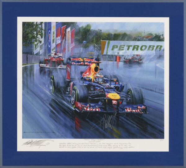 Framed Triple World Champion Signed by Vettel - Nicholas Watts