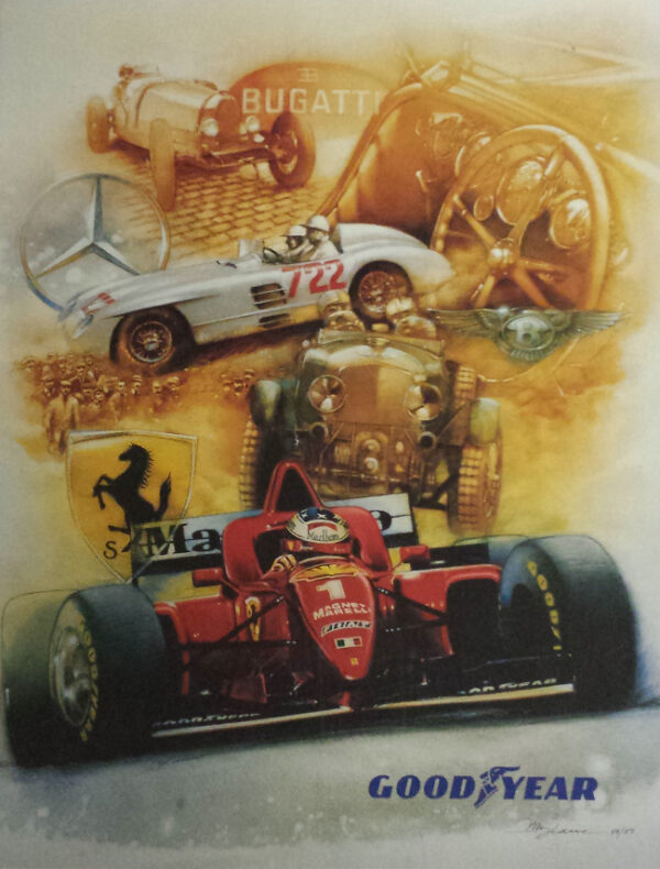 Goodyear #3 " Bugatti- Mercedes Benz- Ferrari Poster"