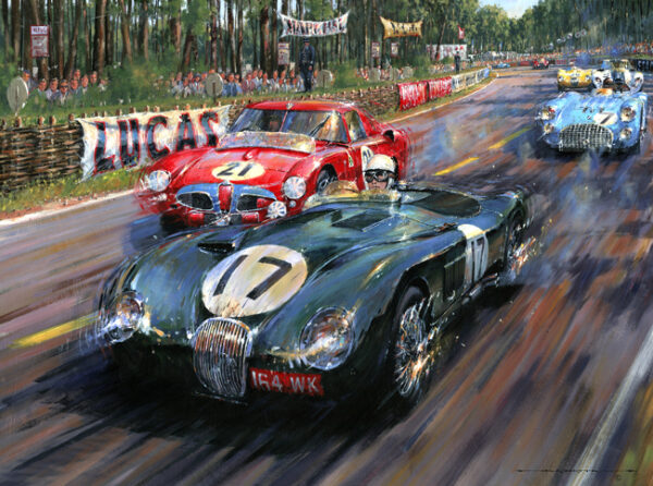 Le Mans 1953 poster car racing art for sale