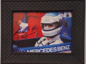 Schumacher Autographed Photo Car Racing