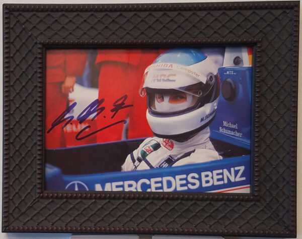 Schumacher Autographed Photo Car Racing