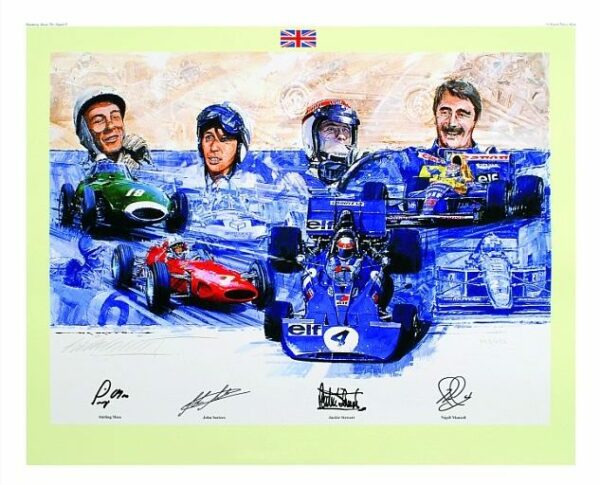 Best of British Autographed Print