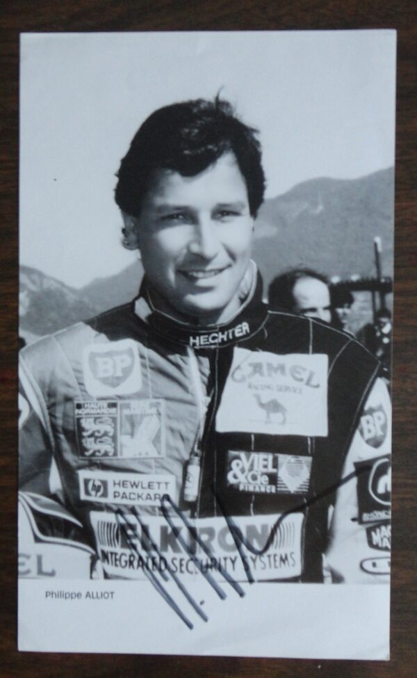 Philippe Alliot Autographed Photograph