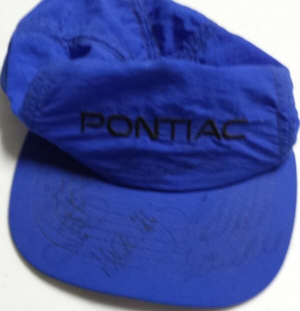 Pontiac Cap Signed by Dale Earnhardt, Sr., Rusty Wallace & Kyle Petty
