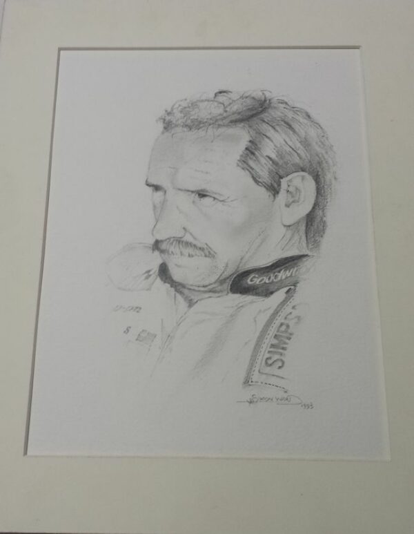 Dale Earnhardt Pencil Sketch Portrait