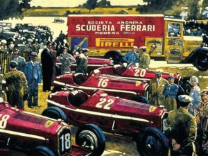 Scuderia Ferrari Print by Barry Rowe