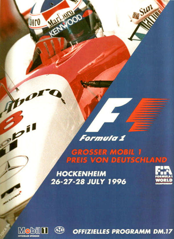 Signed original auto art memorabilia 1996 Hockenheim Program