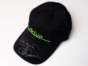 Black “Drive” Cap Autographed by Penske & Haywood