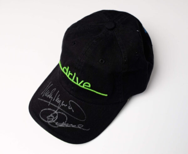 Black “Drive” Cap Autographed by Penske & Haywood