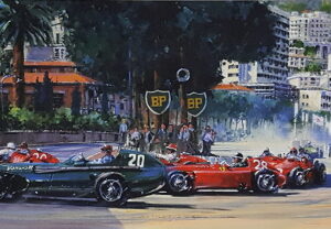 First Corner - Monaco Grand Prix 1957 - Nicholas Watts