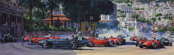 First Corner - Monaco Grand Prix 1957 - Nicholas Watts