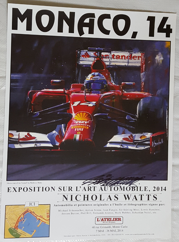 Monaco '14 Fernando Alonso Poster