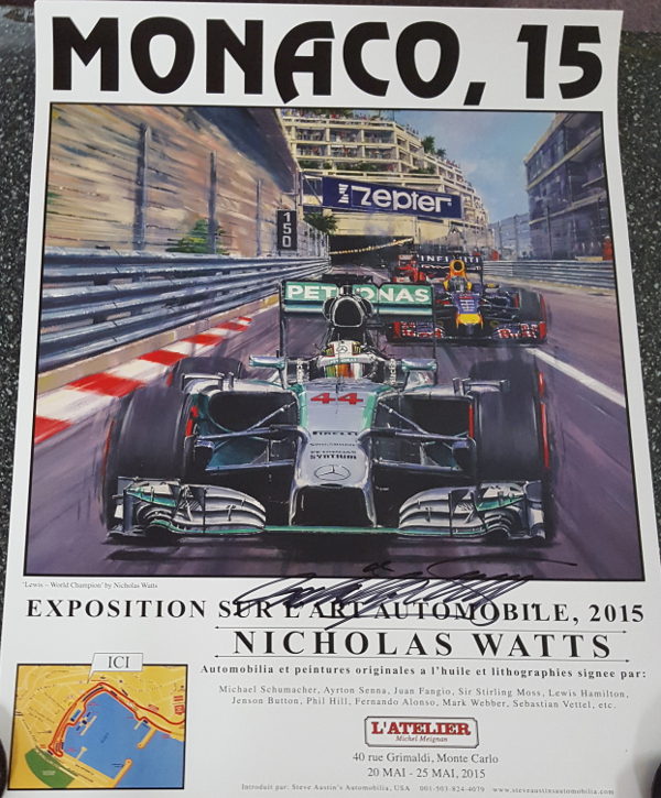 Monaco '15 Lewis Hamilton Poster