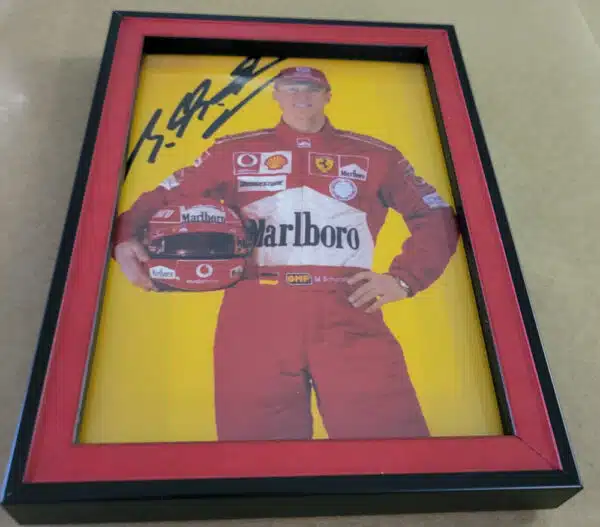 Michael Schumacher Autographed Framed Photo