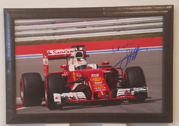 Sebastian Vettel Autographed Formula 1 Photo