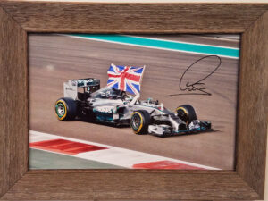 Lewis Hamilton Autographed Photo National Flag Day