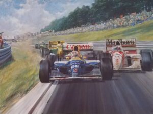 Nigel Mansell OBE World Champion by Alan Fearnley