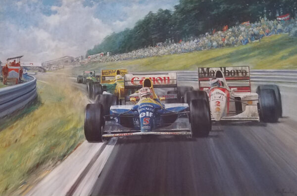 Nigel Mansell OBE World Champion by Alan Fearnley