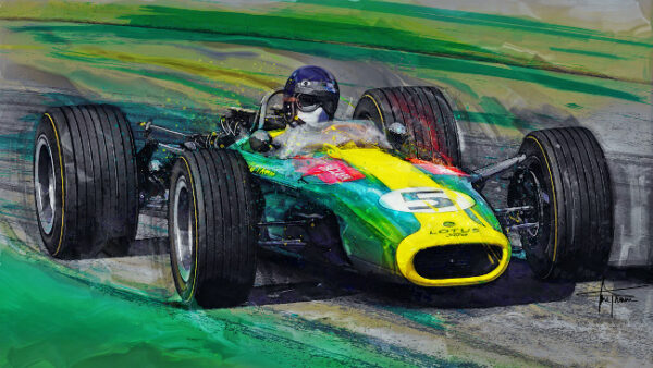 The Pilot - Jim Clark Print by Alan Greene