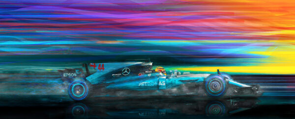 Break in the Weather - Lewis Hamilton by Alan Greene