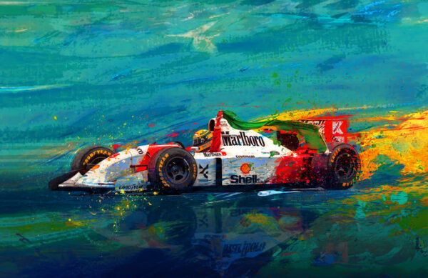 Simply the Best Ayrton Senna print by Alan Greene