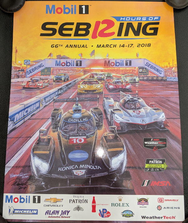 2018 Sebring Poster by Roger Warrick