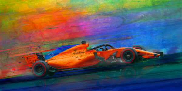 Uphill Battle - Fernando Alonso Print