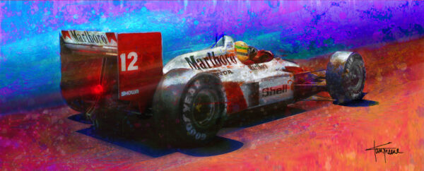 Ayrton Senna "Pole Dancer" print by Alan Greene