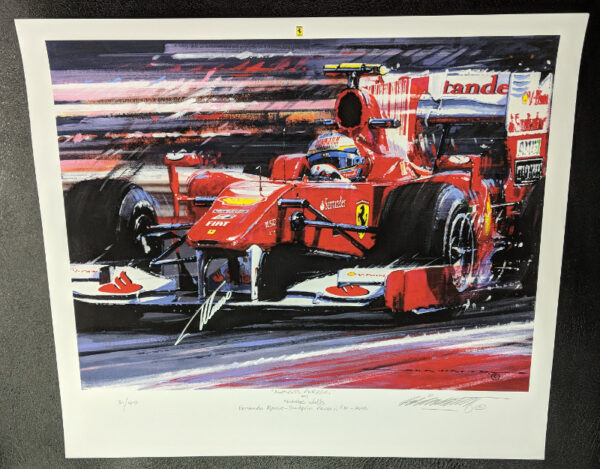 Alonso's Ferrari 2010 F10 Autographed