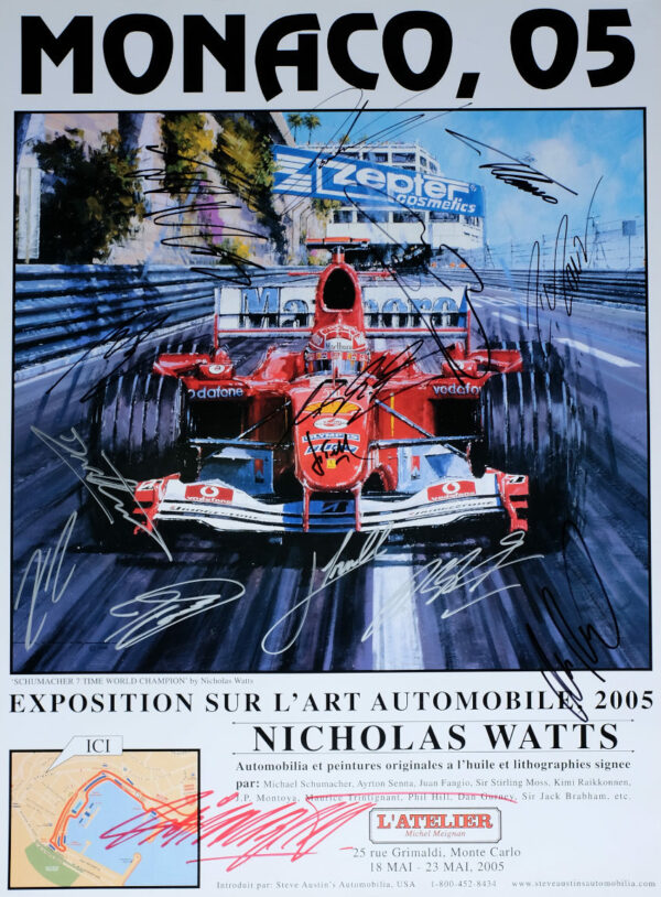 Monaco '05 Michael Schumacher Poster by Nicholas Watts