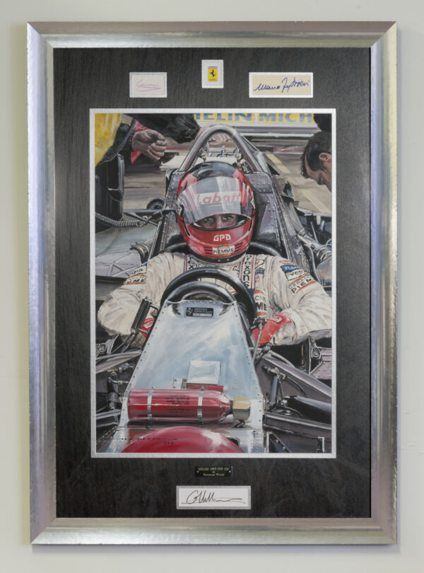 Gilles Villeneuve Painting Framed - Nicholas Watts