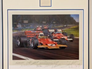 Tribute To Jochen Rindt Framed with Jochen Rindt autograph