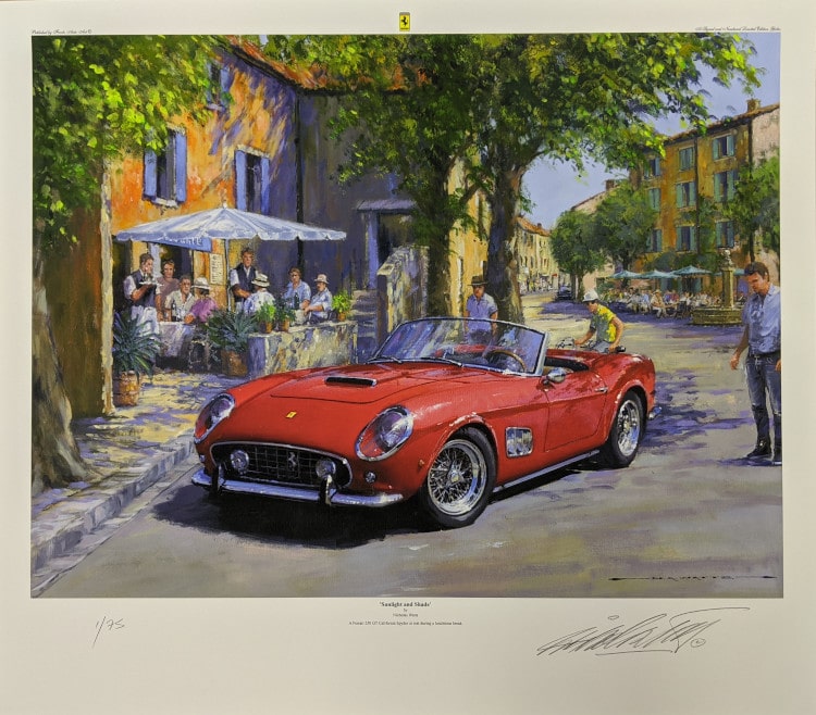 Sunlight And Shade Ferrari 250 Gt California Spyder Print Freck S Auto Art