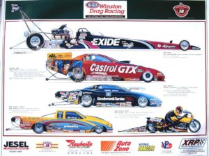 NHRA Champions 1999 Poster - Hector Cademartori