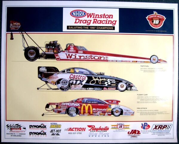 NHRA Champions 1997 Poster - Hector Cademartori