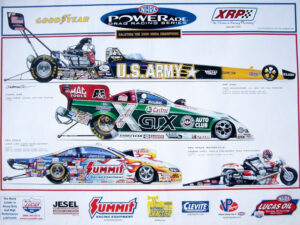 NHRA Champions 2006 Poster - Hector Cademartor