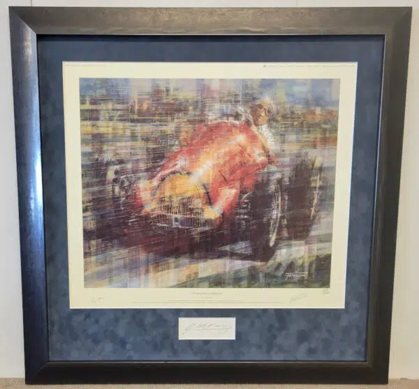 Framed Fangio and the Alfa Romeo 2 Signatures - Ferrigno