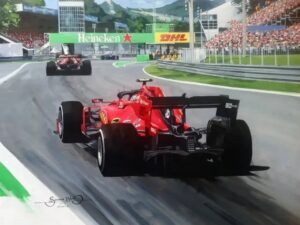 Charles Leclerc 2019 Italian GP Painting - Simon Ward