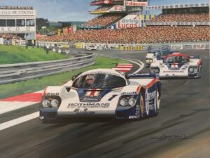 Derek Bell and Jacky Ickx Le Mans Painting - Simon Ward