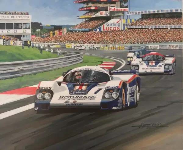 Derek Bell and Jacky Ickx Le Mans Painting - Simon Ward