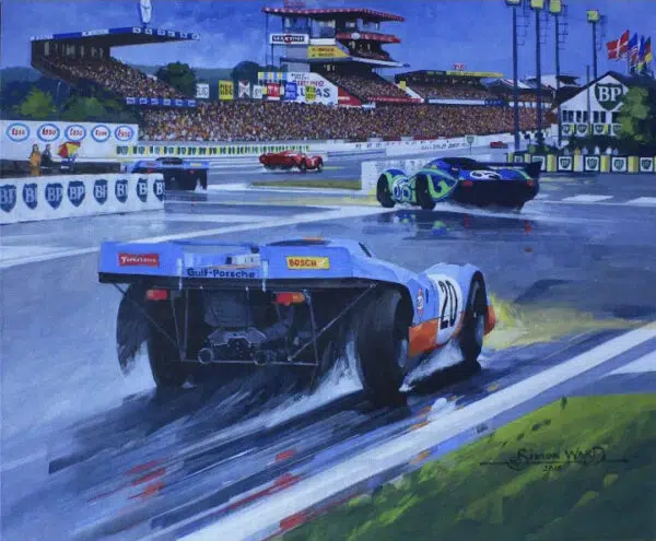 Jo Siffert Brian Redman Gulf Porsche 917 Painting - Simon Ward