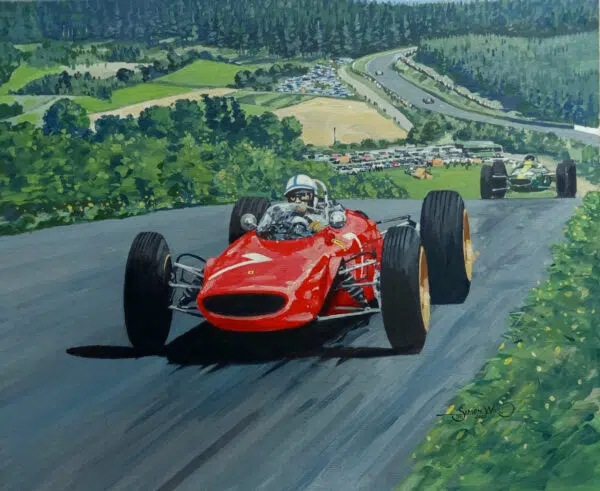 John Surtees Ferrari 156 Painting Simon Ward