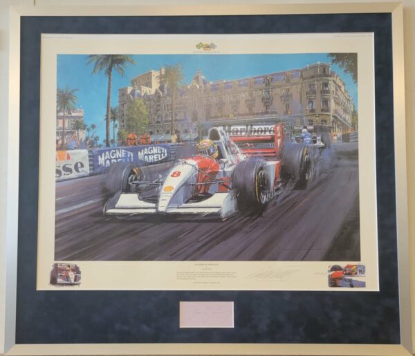 Framed Master of Monaco Senna - Nicholas Watts