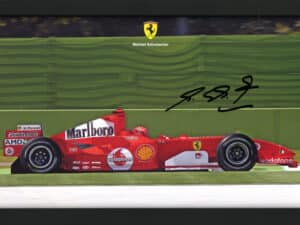 Michael Schumacher Signed Framed Ferrari Photo