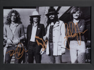 Led Zeppelin Framed Autographed Photo A