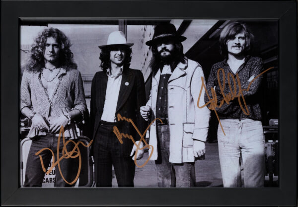 Led Zeppelin Autographed Framed Photo B