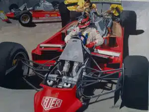 Gilles Villeneuve 1979 Ferrari 312T4 Painting by Simon Ward